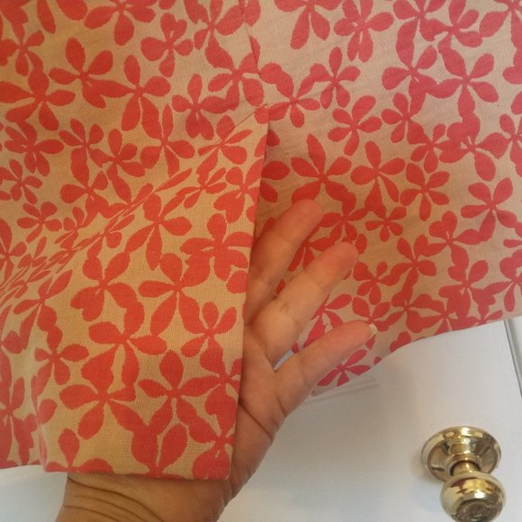 VTG 2004 FLORAL J Crew LINEN blend SKIRT 10, EUC - Picture 2 of 6